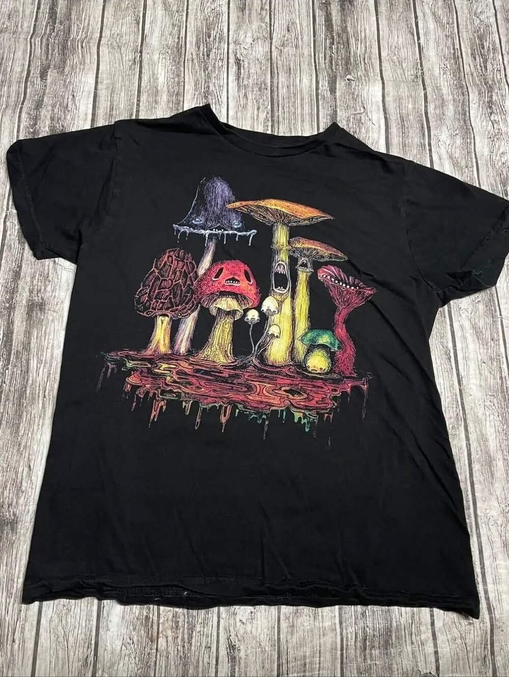 Adult Medium Lyndsey Paynter Monster Mushrooms Graphic Tee Great Condition